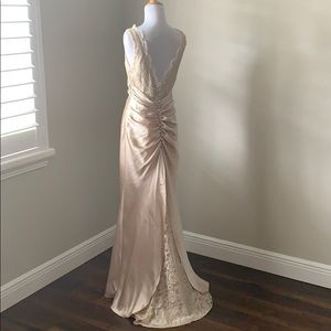 Vintage Niki Livas Gown Champagne & Lace